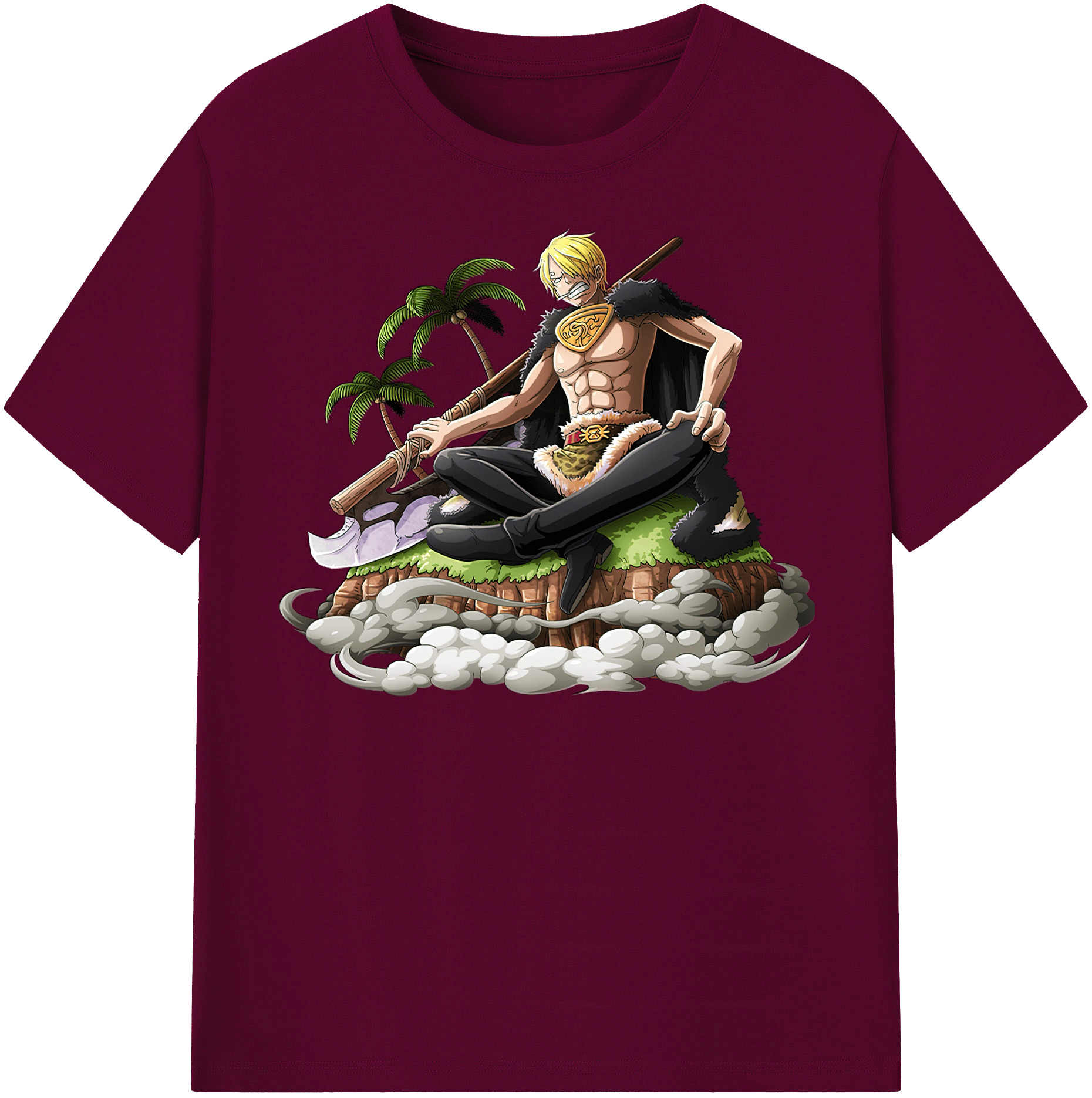 （画像用） ワンピース サンジ ONE PIECE Sanji レディースカジュアルプリントTシャツ（綿100％）